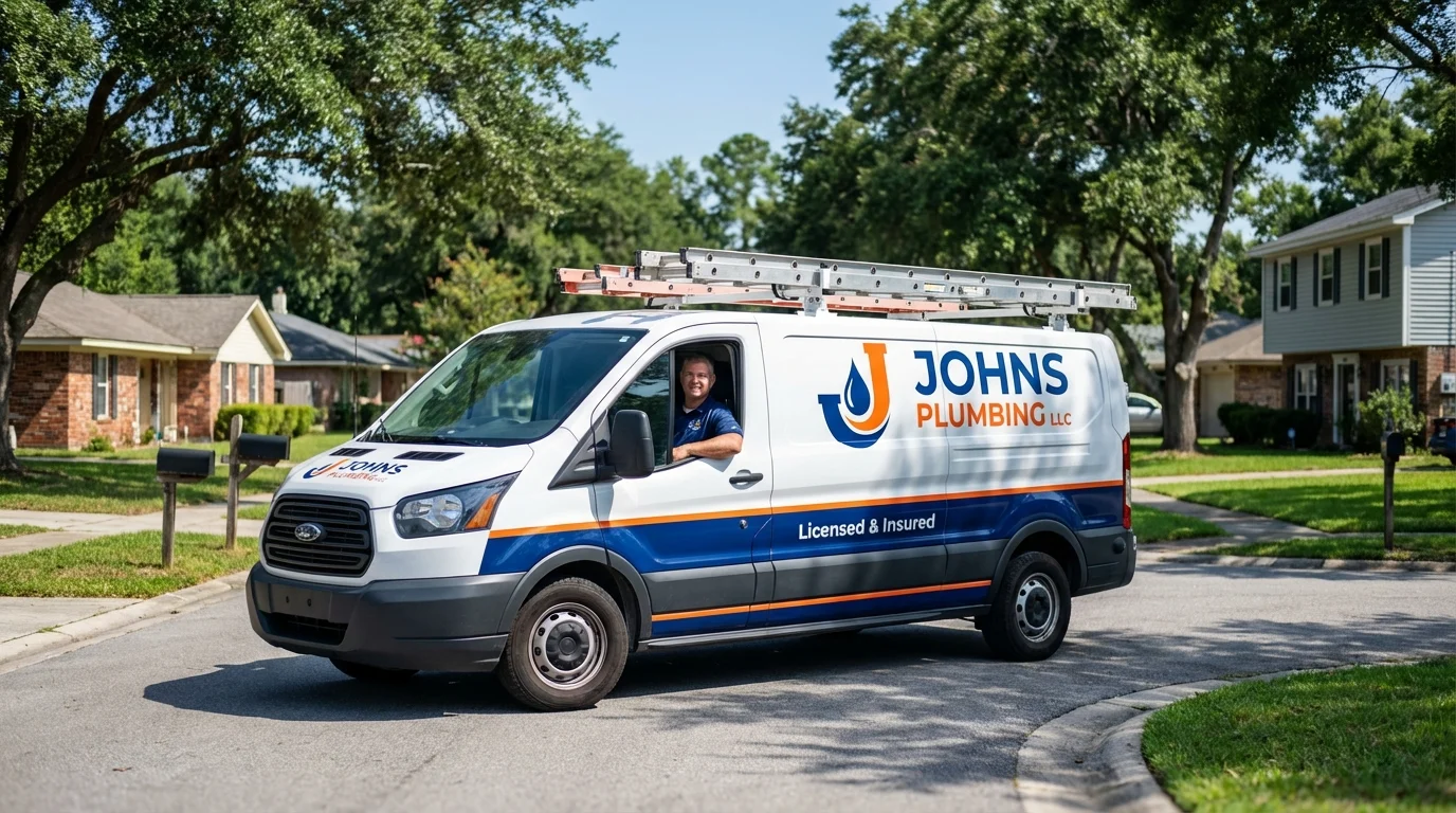 Johns Plumbing LLC service van in Columbia Falls, MT