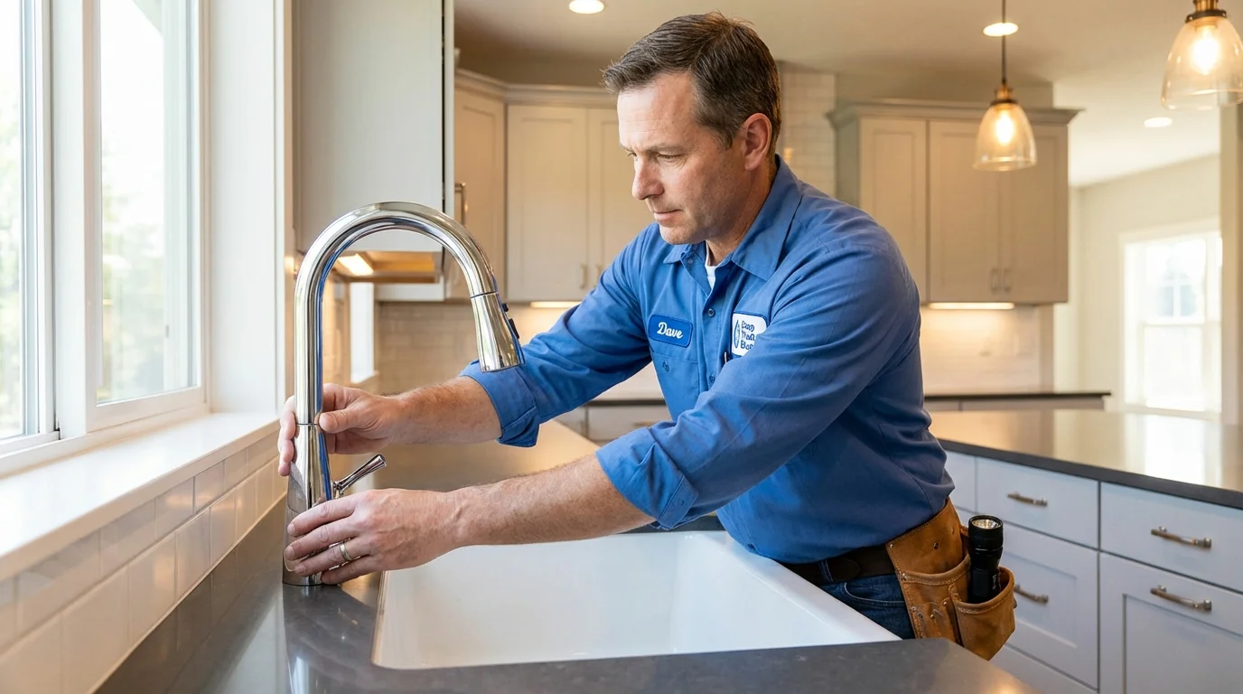 Kitchen faucet installation by Johns Plumbing LLC in Columbia Falls