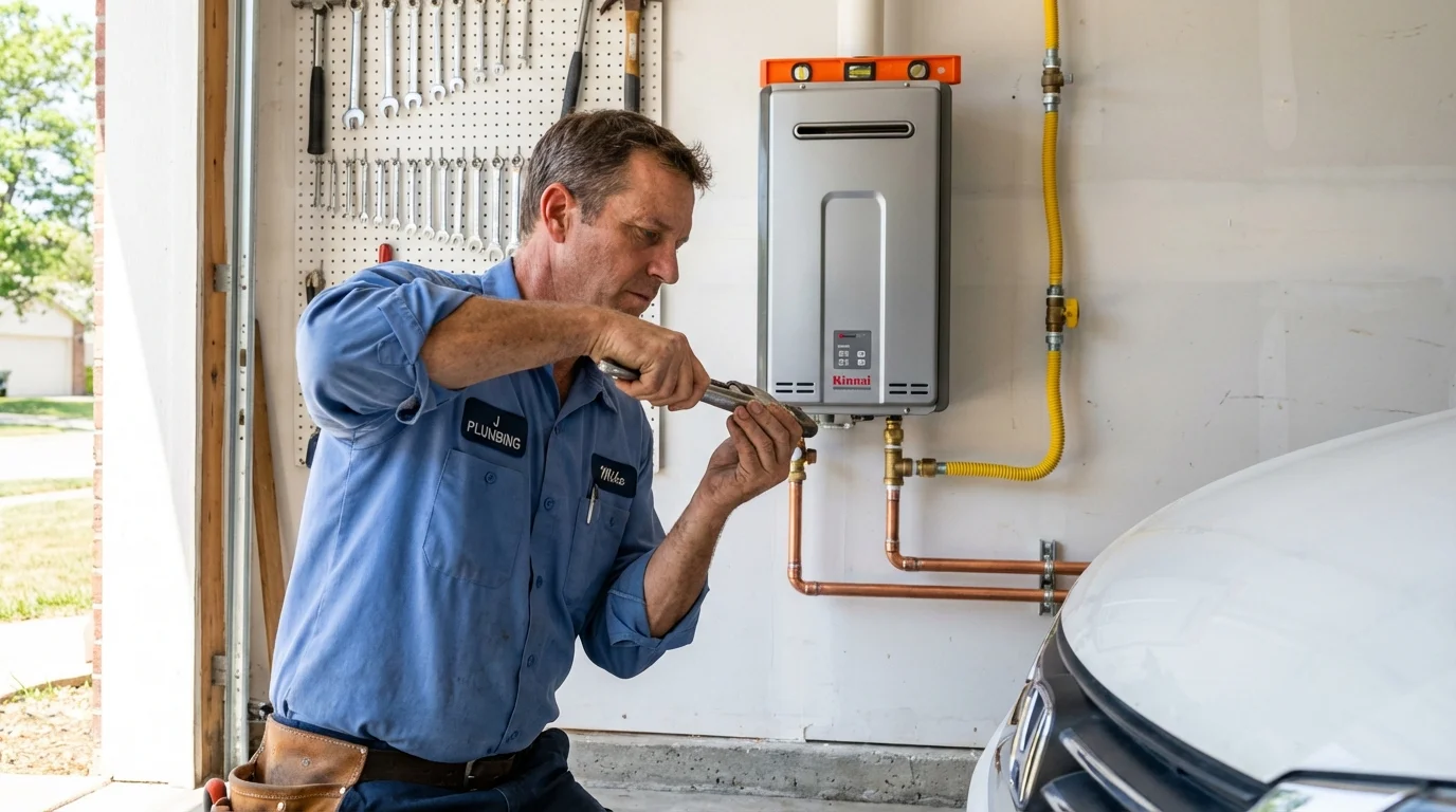 Tankless water heater installation by a Johns Plumbing LLC plumber in Columbia Falls